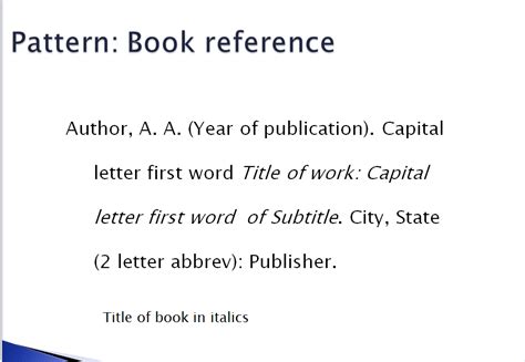 How To Write A Book In Reference List Apa