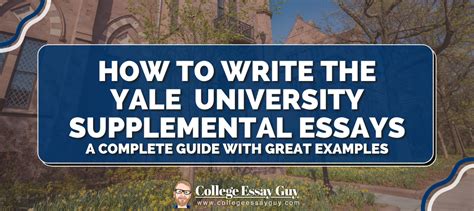 How To Write The Yale Supplements