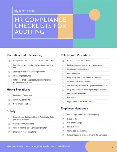 Hr Compliance Checklist A Brief Guide Templates Venngage