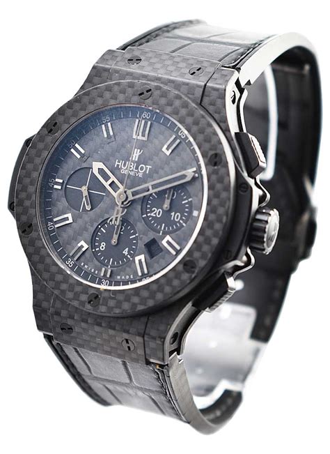 Hublot Pre Owned Hublot Big Bang Chronograph Black Carbon Fiber