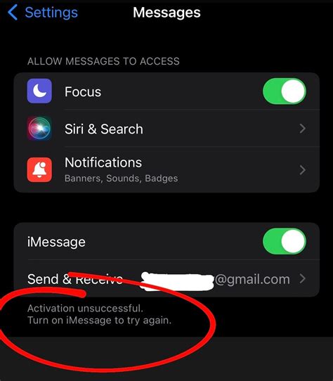 Imessage Activation Issue