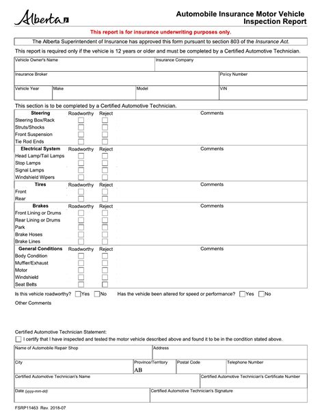 Inspection Report Alberta Form Fill Out Printable Pdf Forms Online