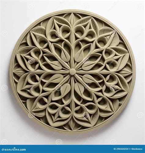 Intricate Woodwork Inspired Circular Wall Art With Clay And Paper Stock