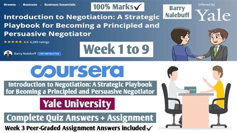 Introduction To Negotiation Yale Coursera Answers