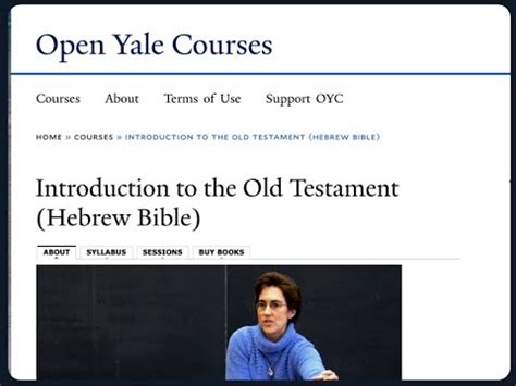 Introduction To The Old Testament Hebrew Bible Open Yale Courses