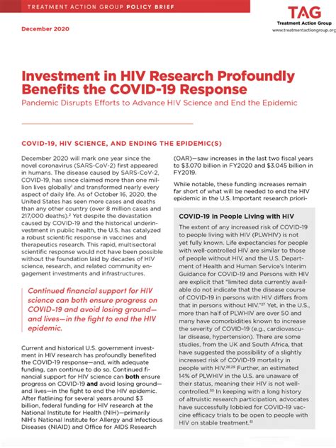 Investment In Hiv Research Profoundly Benefits The Covid 19 Response