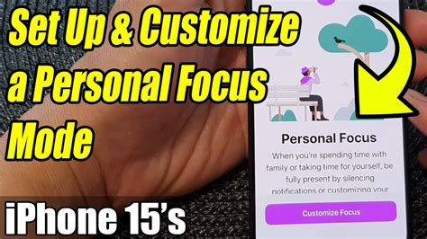 Iphone 15 15 Pro Max How To Set Up Customize A Personal Focus Mode