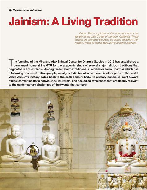 Jainism A Living Tradition Below This Is A Picture Of The Inner