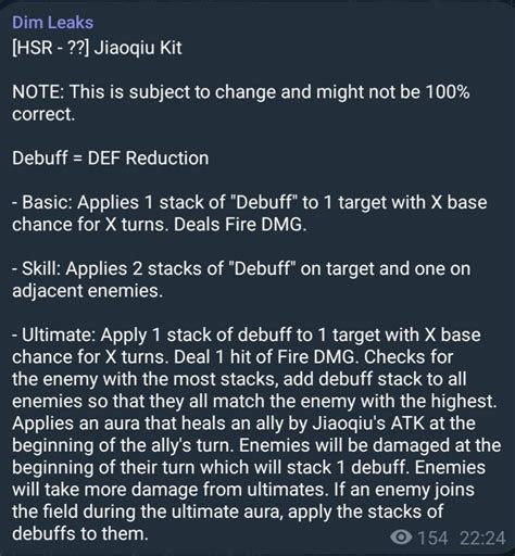 Jiaoqiu Kit Via Dim R Honkaistarrail Leaks