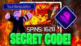 Jujutsu Infinite Soul Manipulation Spins Codes Secret Roblox Tonycool