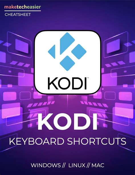 Kodi Keyboard Shortcuts Cheatsheet Make Tech Easier