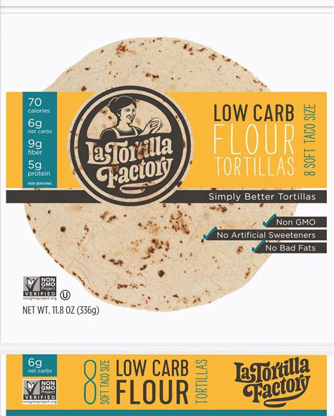 La Tortilla Factory Smart Delicious Tortillas Low Carb High Fiber