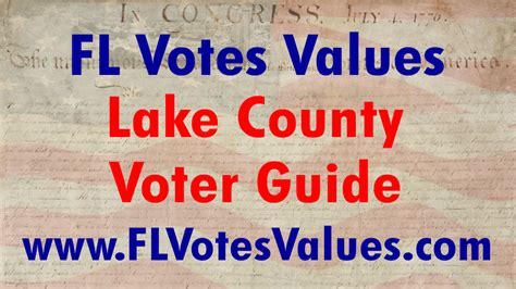 Lake Co General Election Voter Guide Florida Votes Values