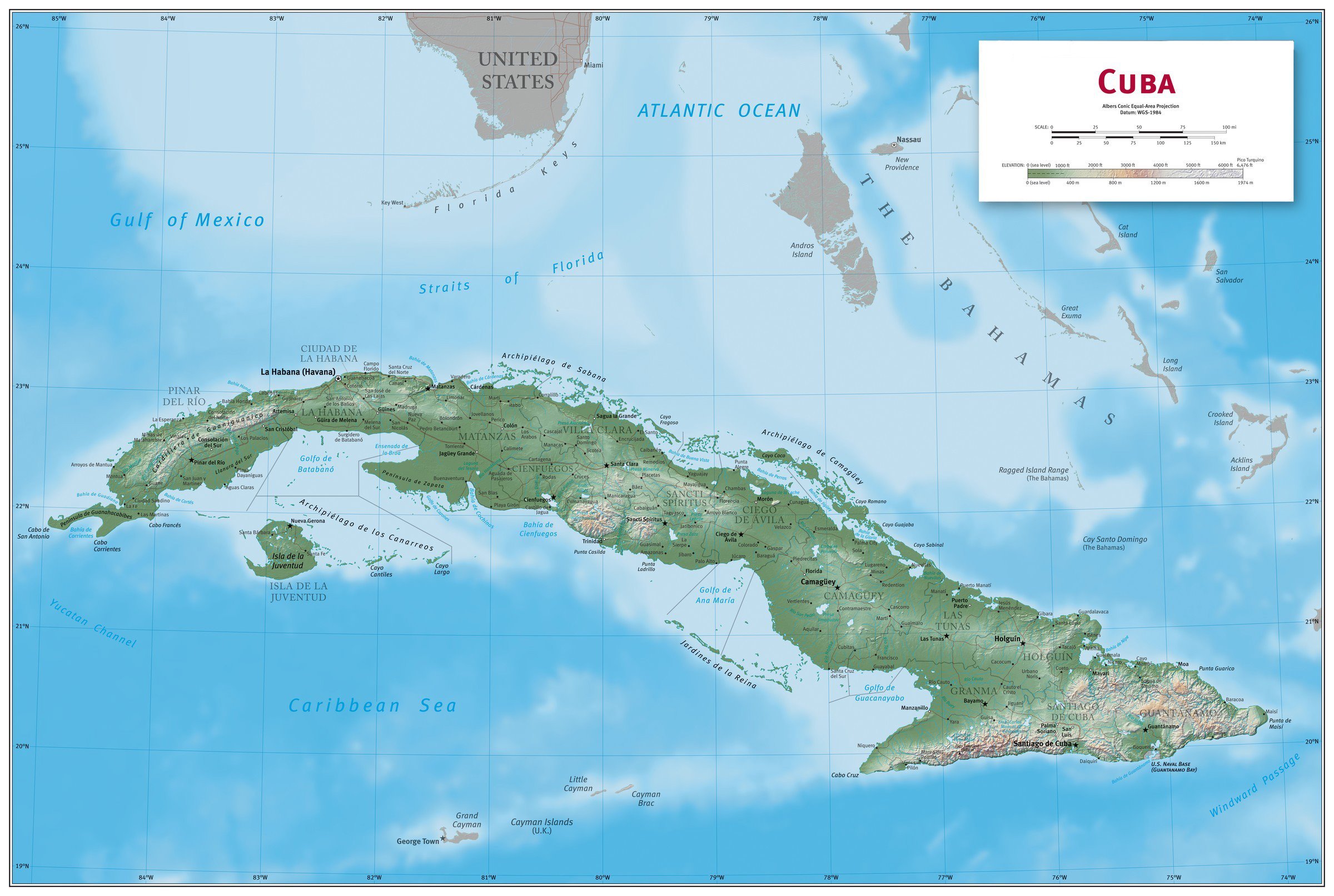 Large Detailed Political Map Of Cuba Cuba Large Detailed Political Map