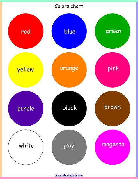 Learn Your Colors Free Printable Worksheets