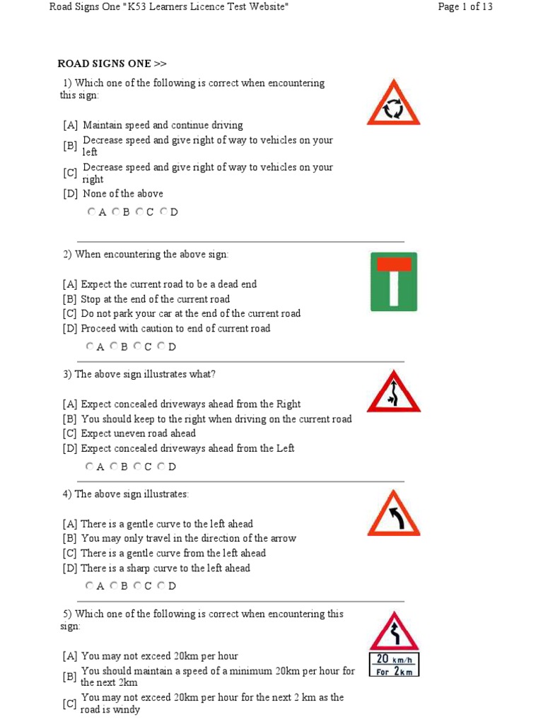 Learners License Guide: Master Road Signs Easily