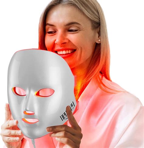 Led Face Mask Light Therapy Newkey Led Facial Skin Care Mask 7 Colors