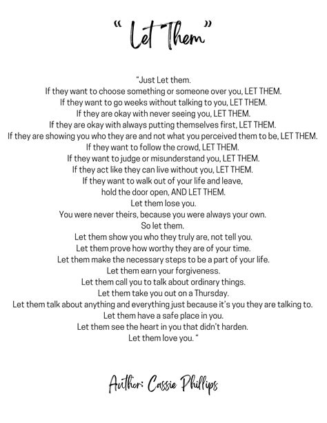 Let Them Poem 8 5X11 Digital Print Etsy