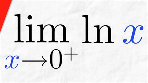 Limit Of Lnx As X Approaches 0 Real Analysis Exercises Youtube