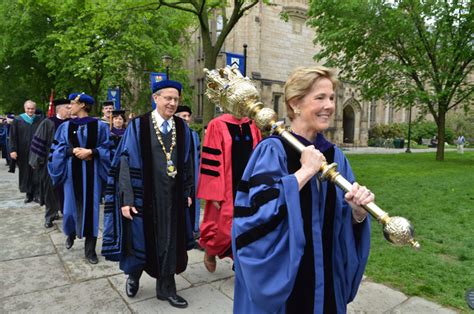 Linda Koch Lorimer Carrying The Yale Mace In The Commencement