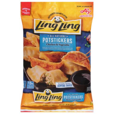 Ling Ling Potstickers Chicken Vegetable All Natural Smart Final