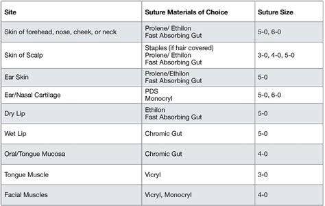 Lip Laceration Suture Size Infoupdate Org