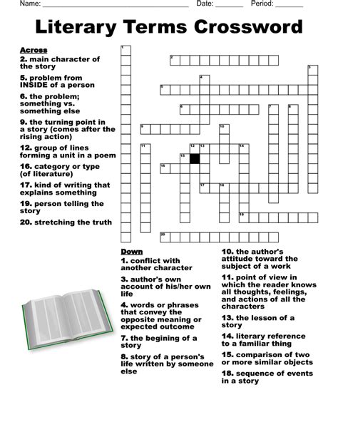 Literary Crossword Puzzle Answer Key