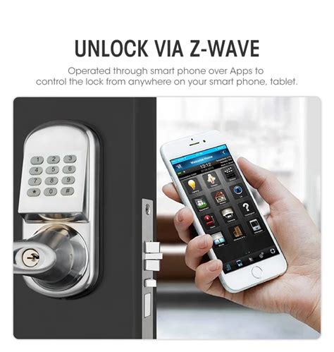 Locstar Z Wave Password Waterproof Small Z Wave Lock Card Door Handle