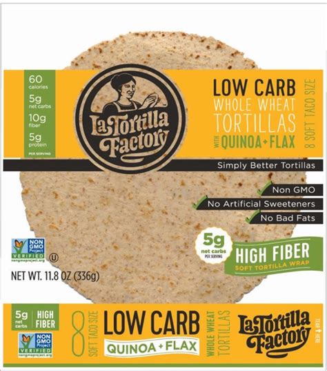 Low Carb High Fiber Quinoa Flax Tortillas La Tortilla Factory