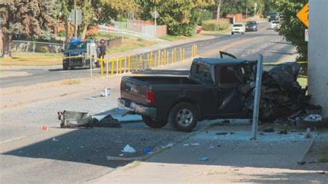 Man Dead After Truck Hits Bus Shelter Building In Calgary Police Say