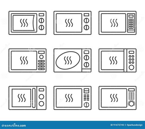 Man Using A Microwave Oven Royalty Free Illustration Cartoondealer