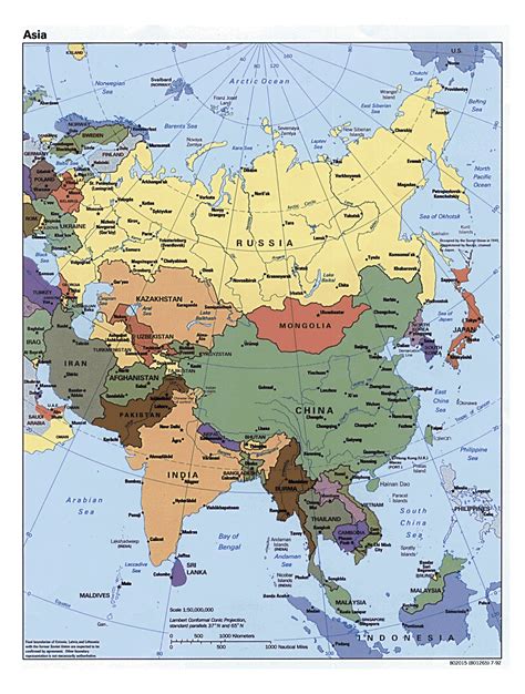 Map Of Asia With Countries And Capitals Asia Map Countries Of Asia