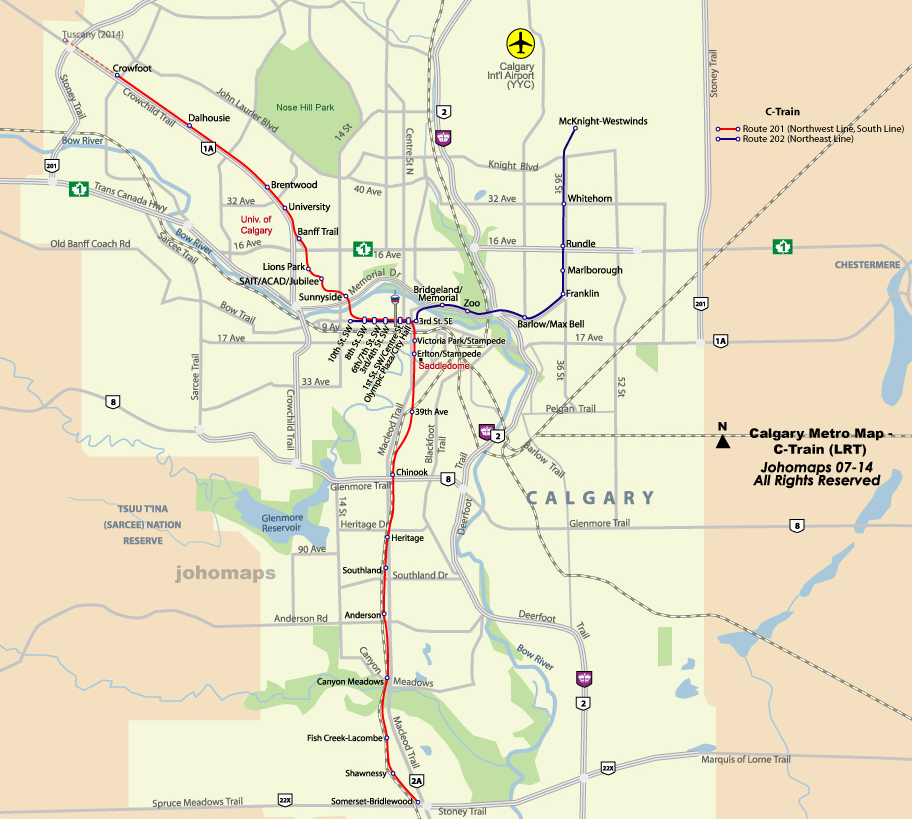 Map Of Calgary Alberta