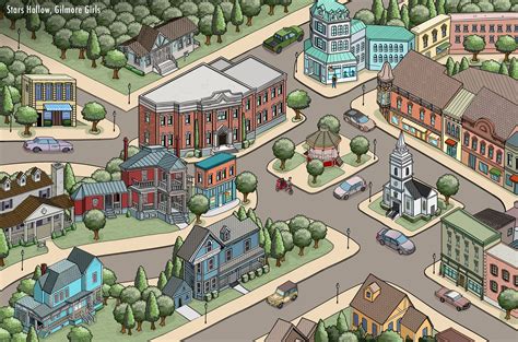 Map Of Stars Hollow From Gilmore Girls Made By U Ivyplant Gilmore