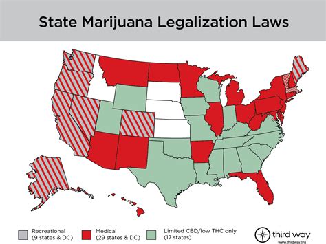 Map Of State Marijuana Legalization Laws Third Way