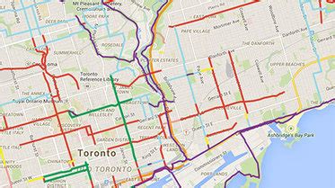 Map Of Toronto Cycling Routes Furnished Toronto Downtown Suites