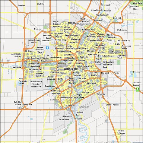 Map Of Winnipeg