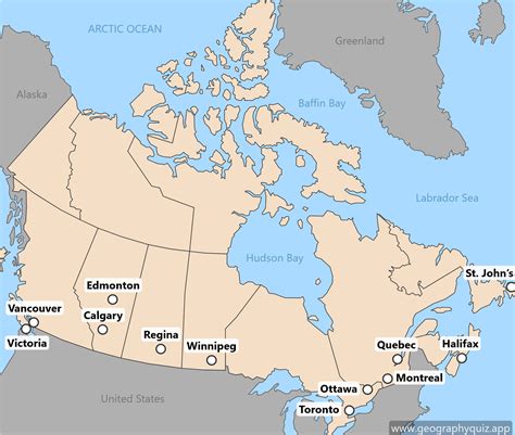 Maps Of Canada Largest Cities Geographyquiz App