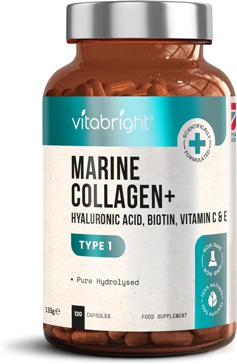 Marine Collagen Capsules 1000Mg 120 Capsules 9 Powerful Skin