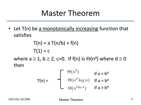 Master Theorem