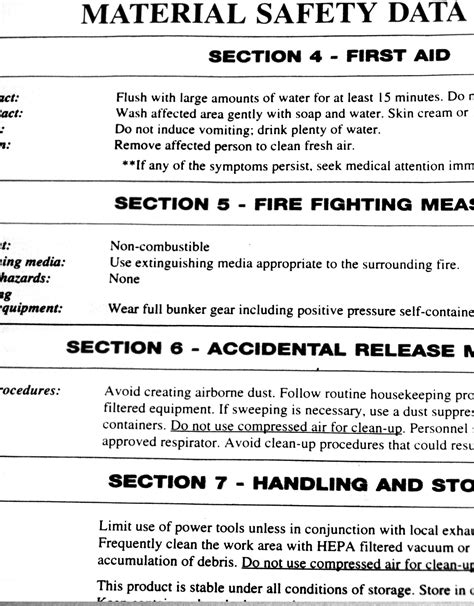 Material Safety Data Sheet