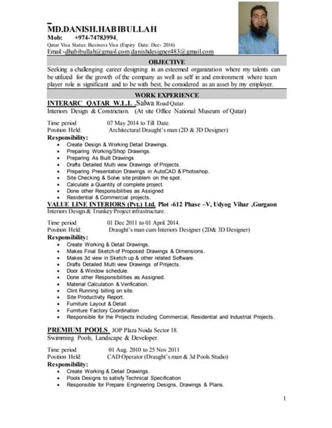 Md Danish Habibullah Resume Pdf