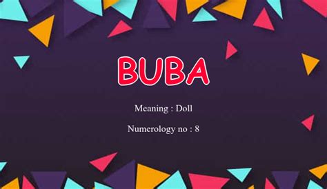 Meaning Of Buba