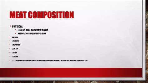 Meat Structure Composition And Characteristics Ppt