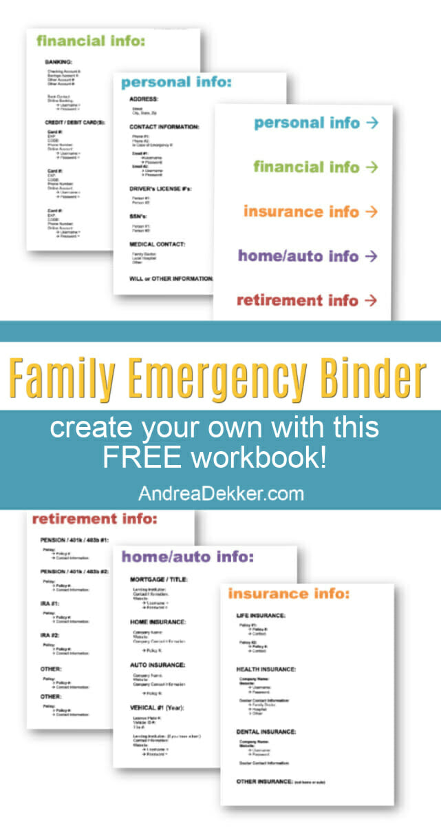 Medical Records Printables By Design Family Emergency Binder Family