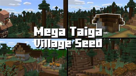 Mega Taiga Village At Spawn Seed Minecraft Bedrock Edition 1 16 Youtube