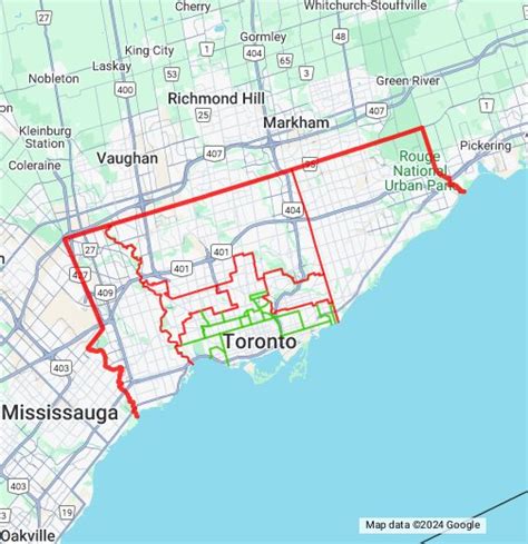 Metro Toronto City And Borough Boundaries