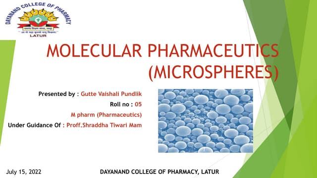 Microspheres Ppt