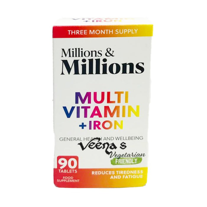 Millions Amp Millions Multi Vitamin Iron 90 Tablets Medicines