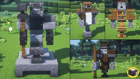 Minecraft 6 Villagers Professions Statues Minecraft Build Ideas